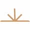 Ekena Millwork Saratoga Timber Gable Bracket, Western Red Cedar, 108"W x 72"H x 1 1/2"D x 5 1/2"F, 16/12 Pitch GBW108X72X0206SAR00SWR - alternate 5